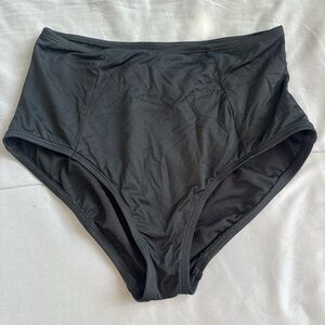 Kona Sol Black High-Waist Bikini Briefs